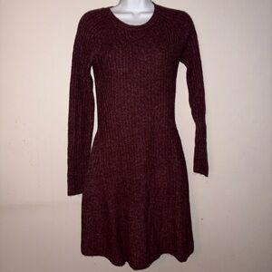 Abercrombie & Fitch Maroon Long Sleeve Dress